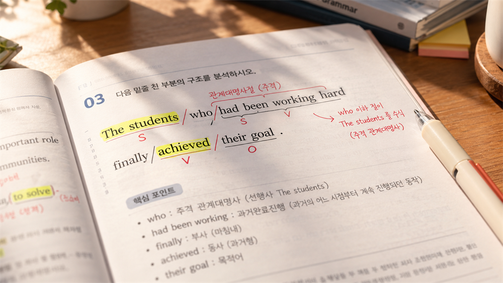 문장 구조를 분석한 구문독해 노트